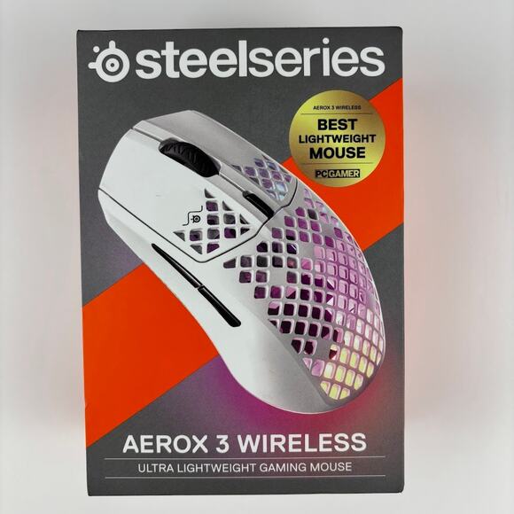 Steelseries Aerox 3 Wireless Gaming Mouse Lightweight White NEW Sealed - Picture 1 of 7